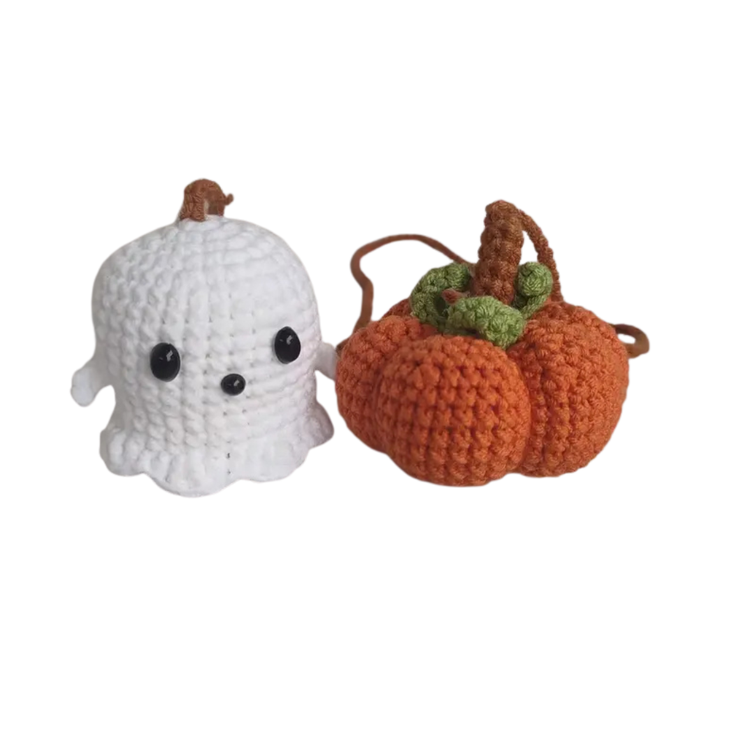 Pumpkin & Ghost Car Charms