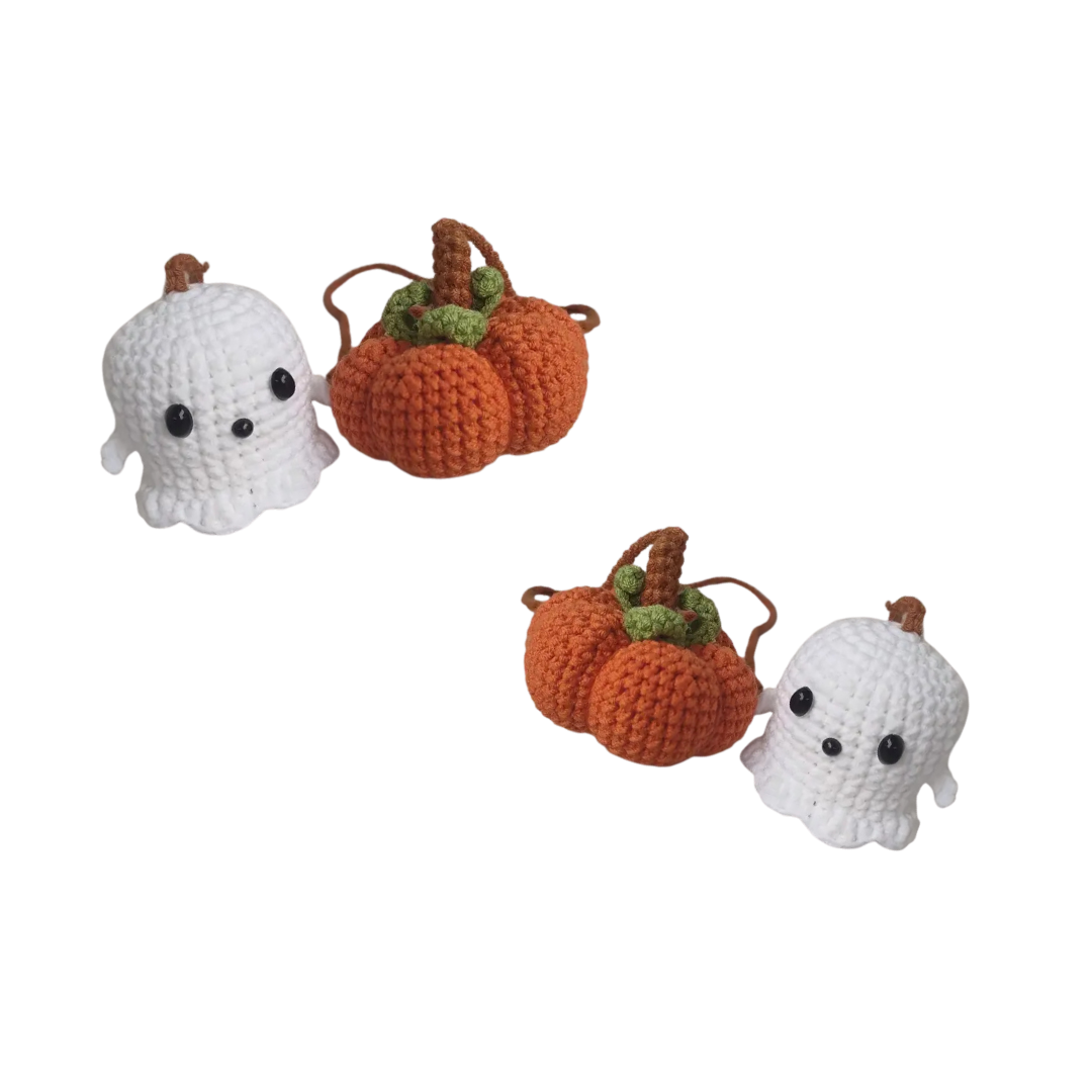 Pumpkin & Ghost Car Charms