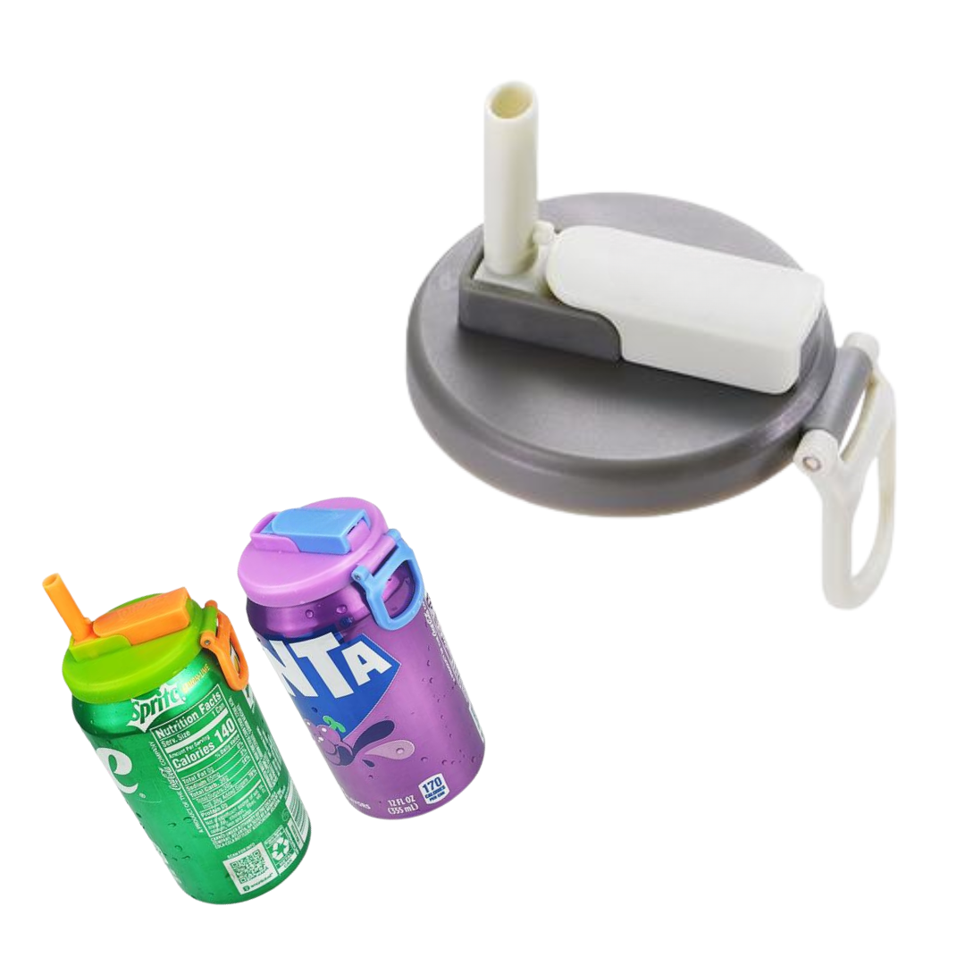 Soda Can Lids with Straw