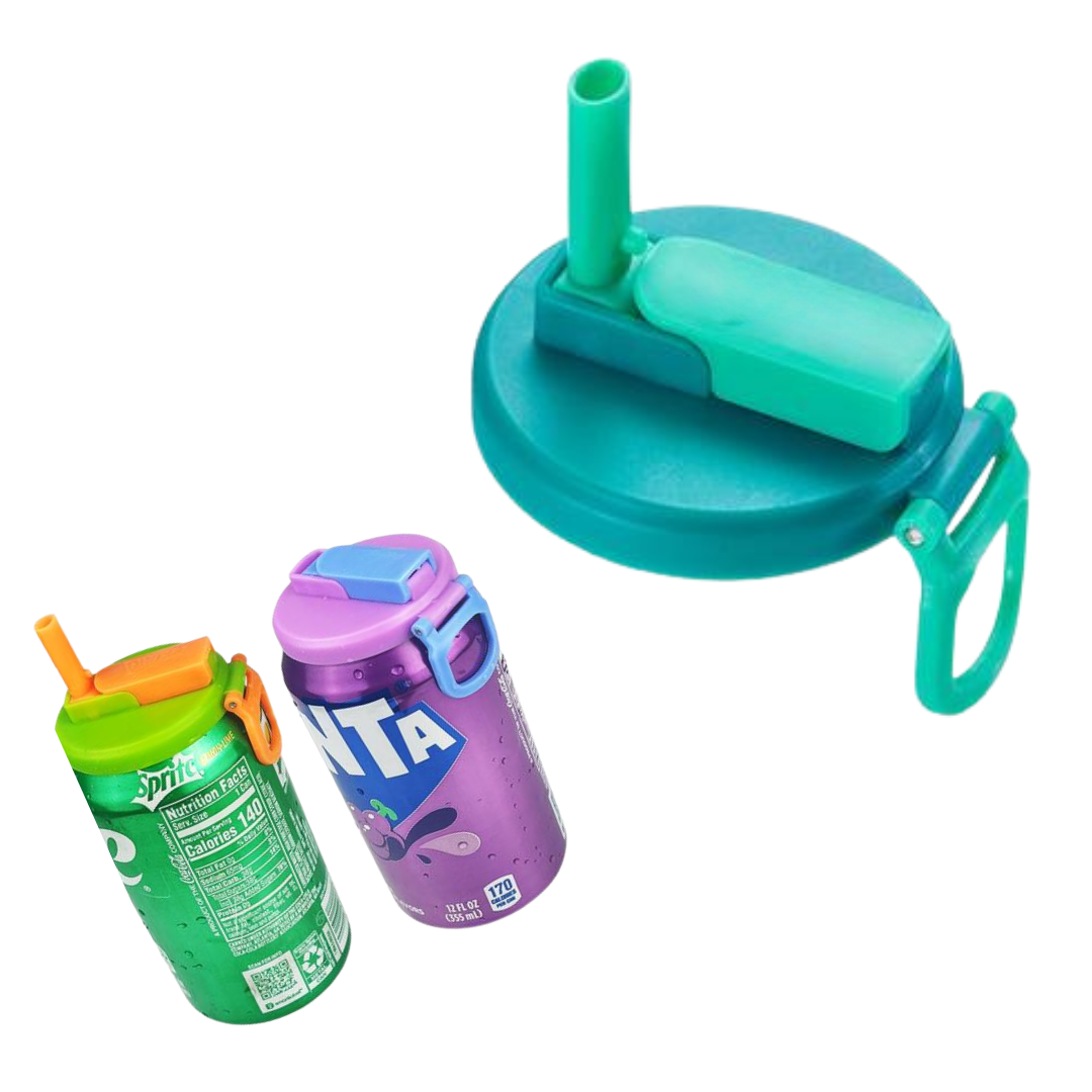 Soda Can Lids with Straw