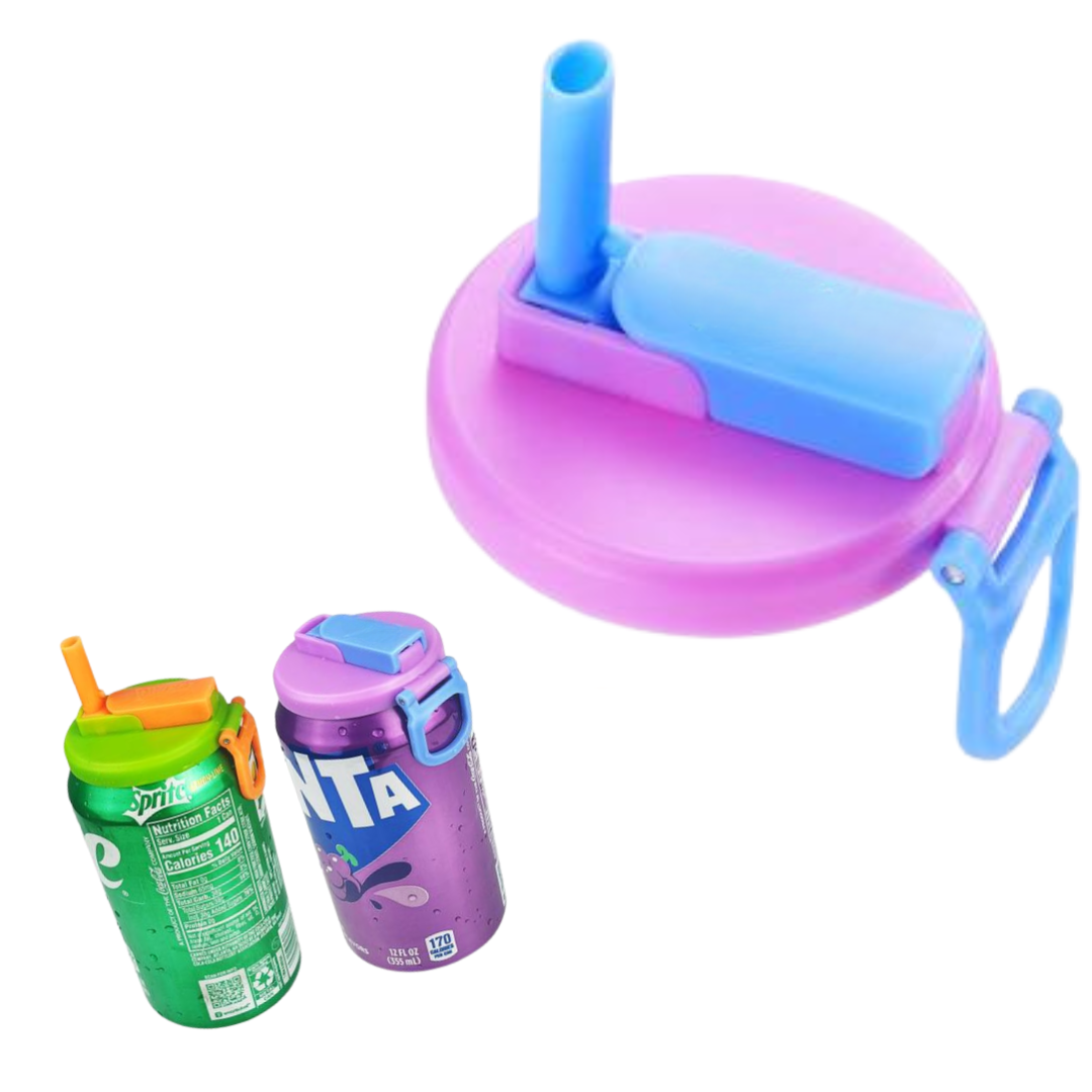 Soda Can Lids with Straw