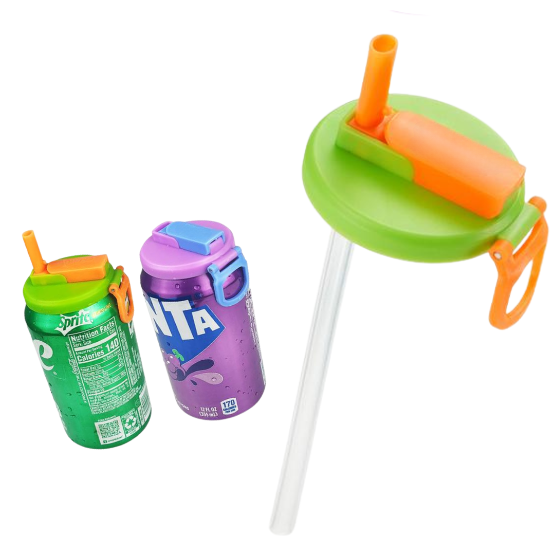 Soda Can Lids with Straw