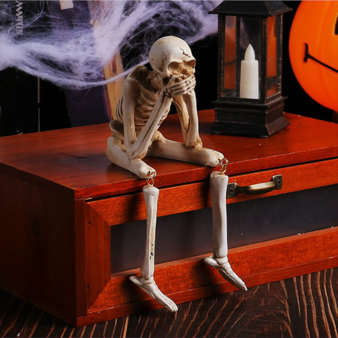 Halloween decoration indoor skeleton statue