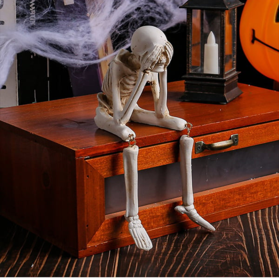 Halloween decoration indoor skeleton statue