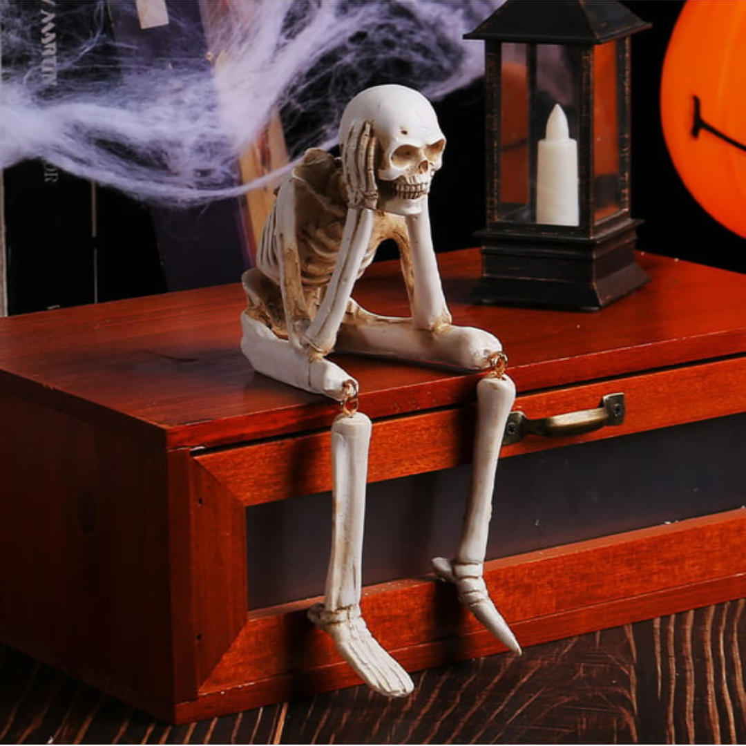 Halloween decoration indoor skeleton statue