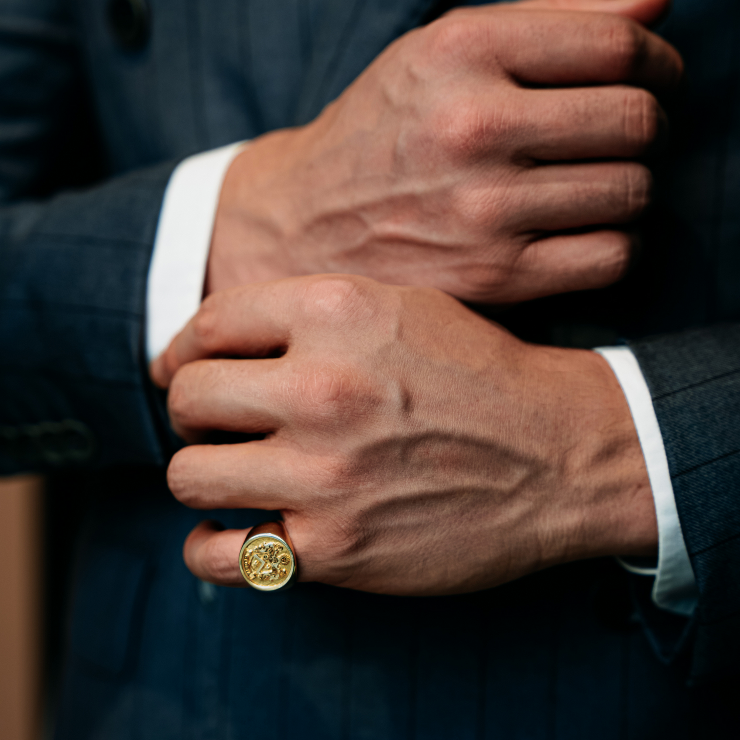 Embossed Legacy Crest Ring