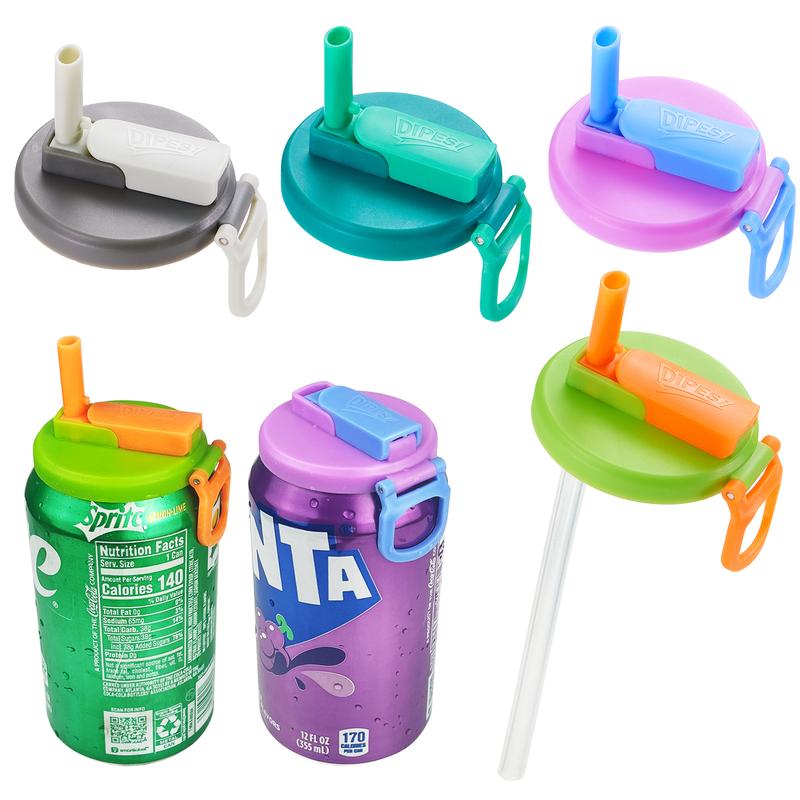 Soda Can Lids with Straw