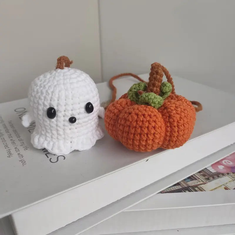 Pumpkin & Ghost Car Charms
