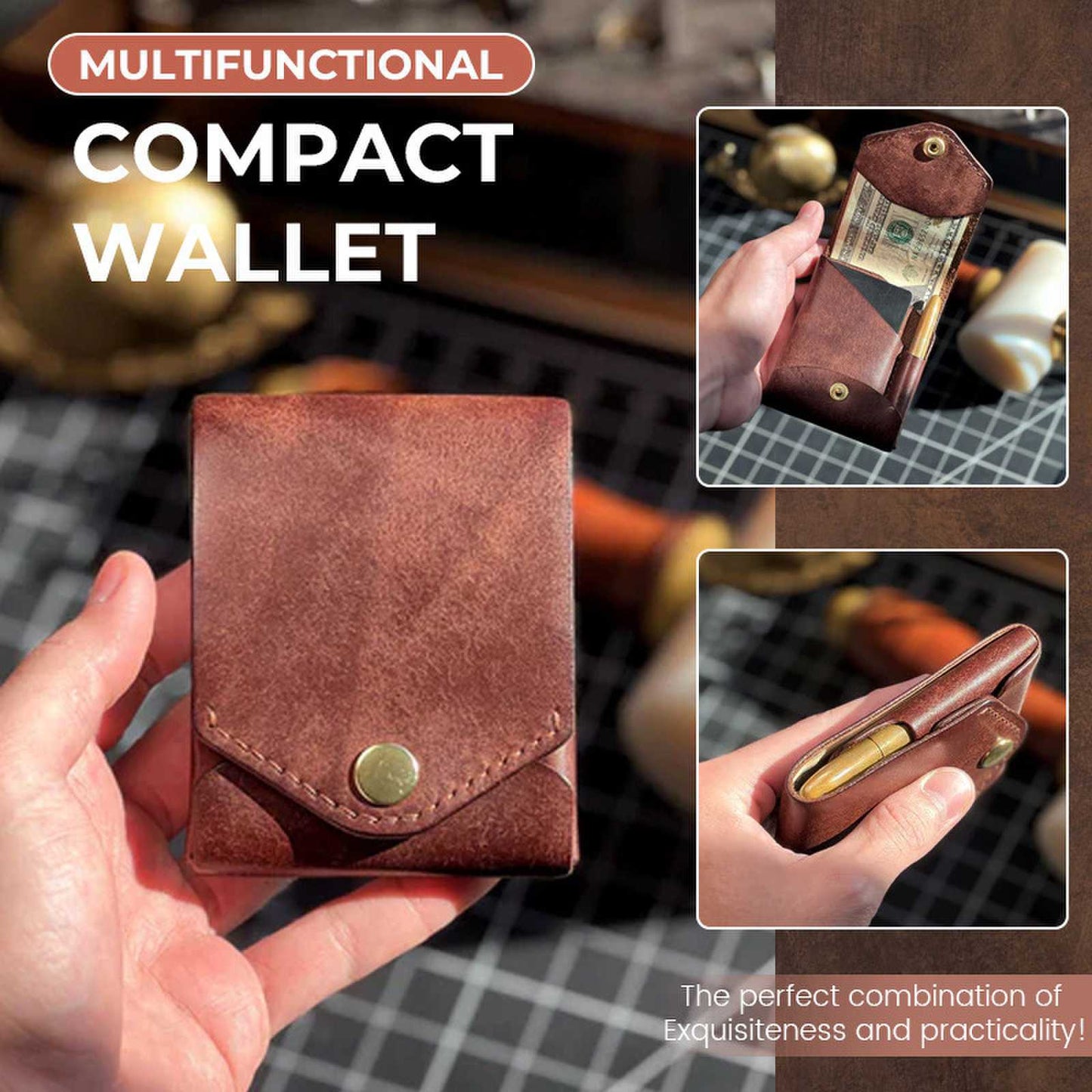 Elegant Leather Coin Holder