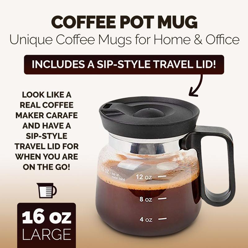 16 Oz Glass Coffee Mug