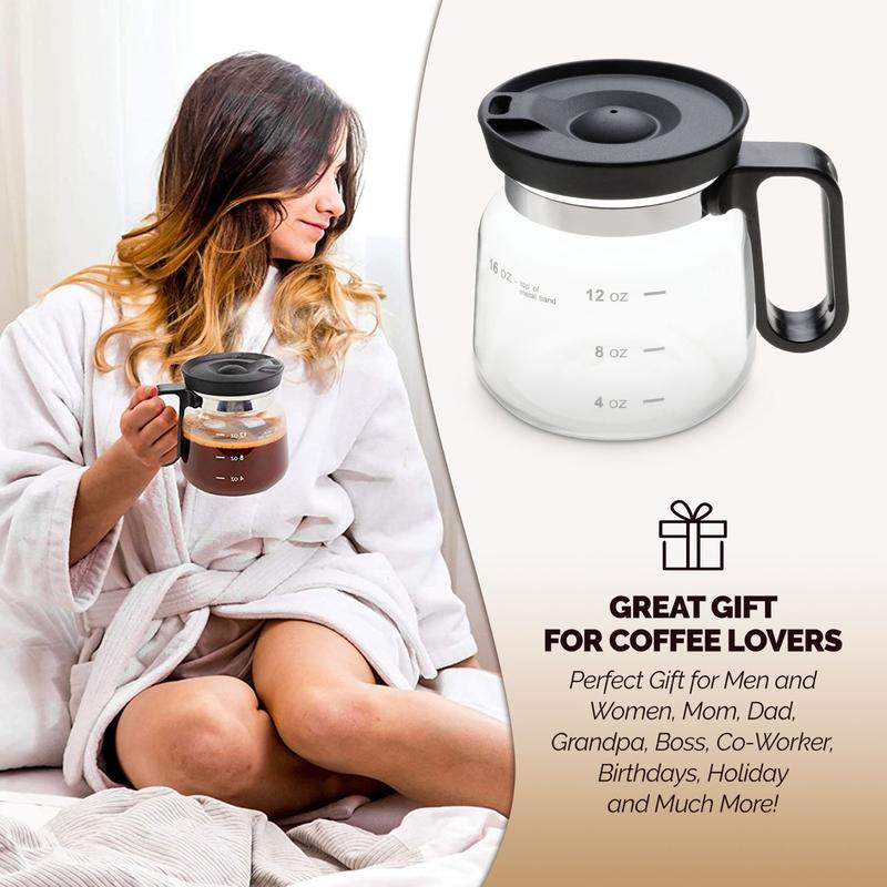 16 Oz Glass Coffee Mug