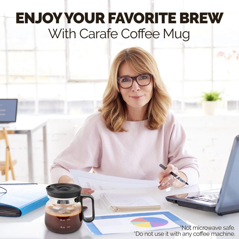 16 Oz Glass Coffee Mug