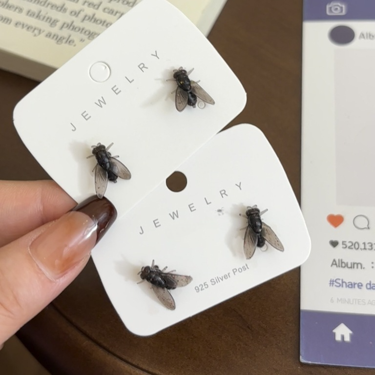 Mini Fly Unique Earrings