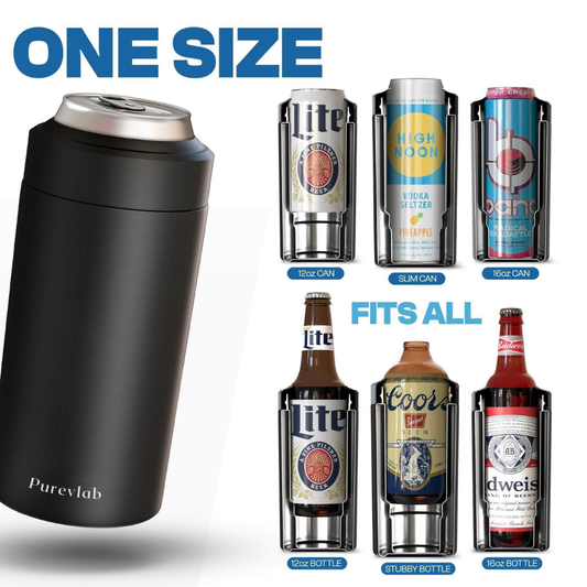 Universal Can Cooler - Fits All Sizes - Insulated Stainless Steel