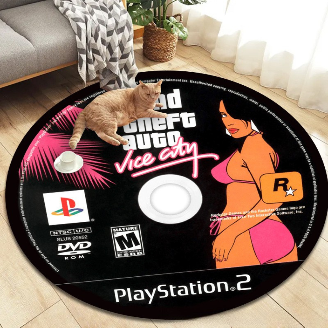 Game Round Rug