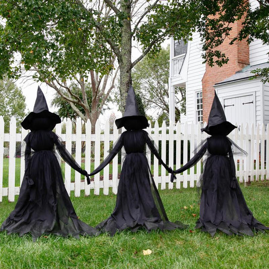 Lighted Halloween Witch Stakes