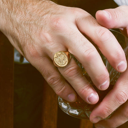 Embossed Legacy Crest Ring
