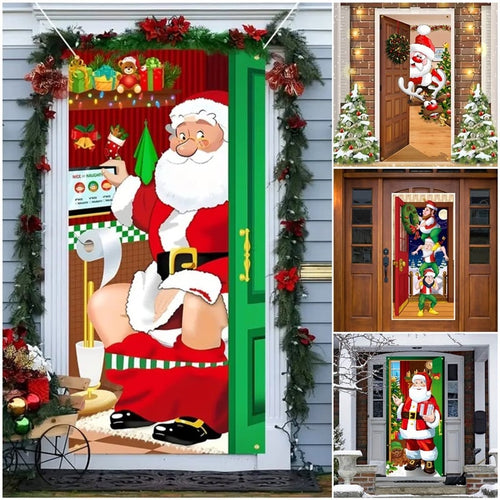 2025 Christmas And Halloween Front Door Decoration