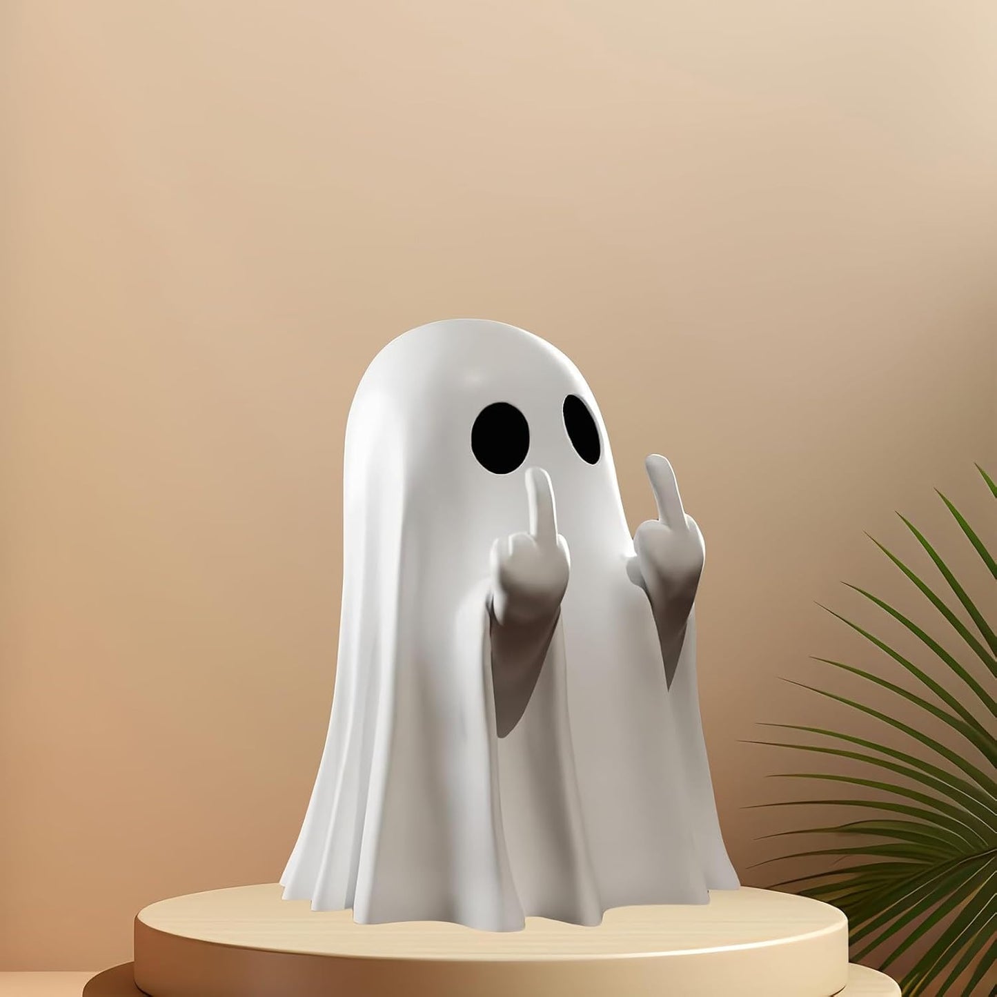 Halloween Middle Finger Ghost Sculptures