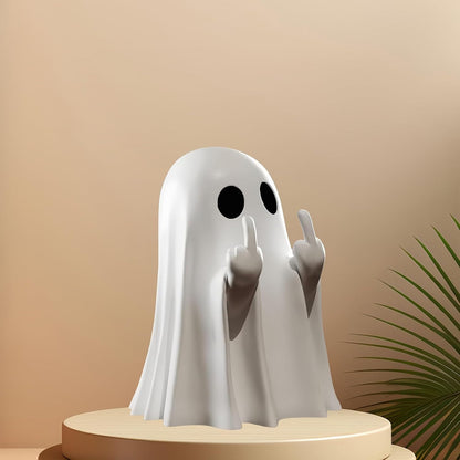 Halloween Middle Finger Ghost Sculptures