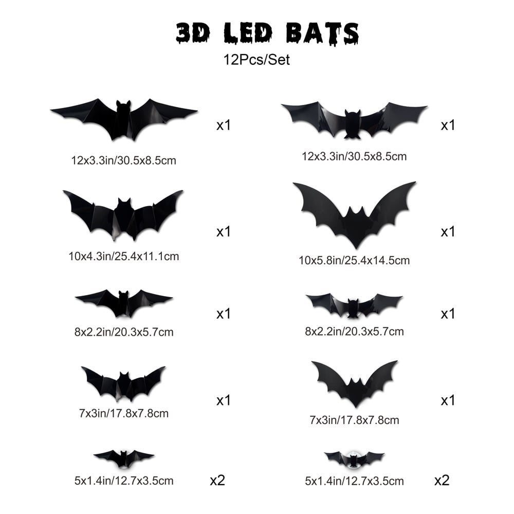 Bats（12pcs）
