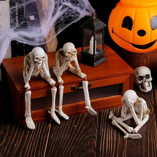 Halloween decoration indoor skeleton statue