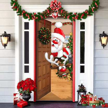 2025 Christmas And Halloween Front Door Decoration