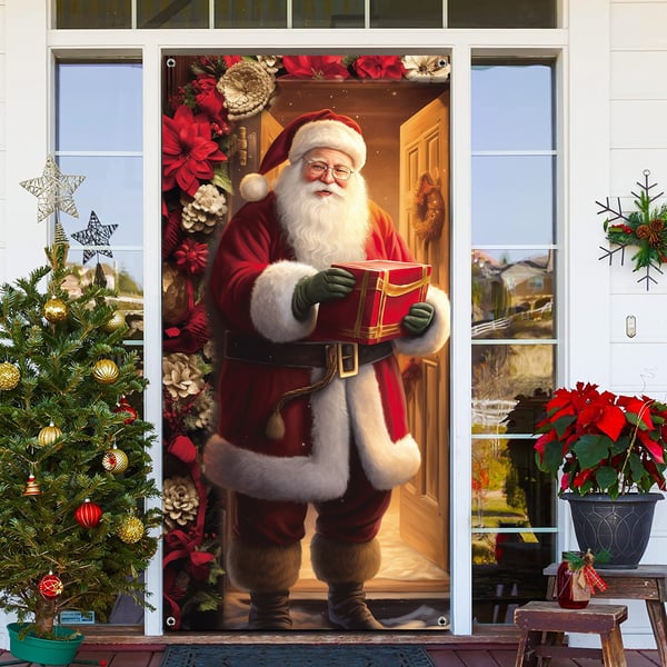 2025 Christmas And Halloween Front Door Decoration