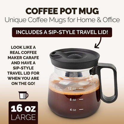 16 Oz Glass Coffee Mug