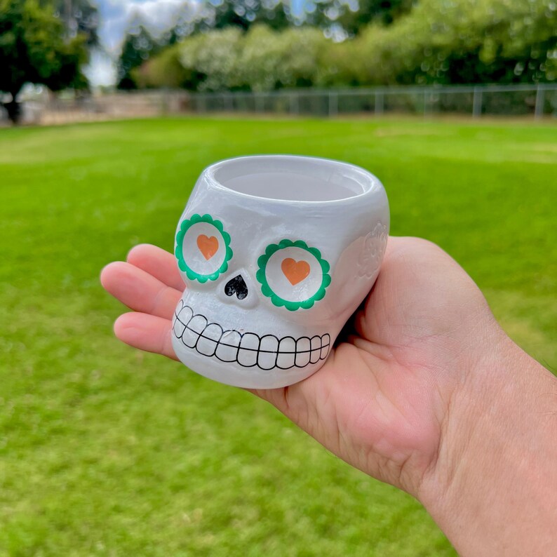 Ceramic Skull Plant Pot