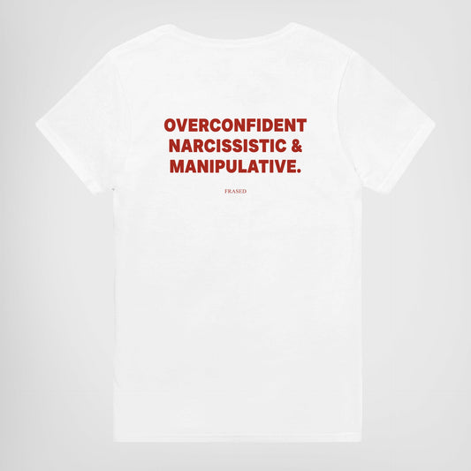 OVERCONFIDENT, NARCISSISTIC & MANIPULATIVE.