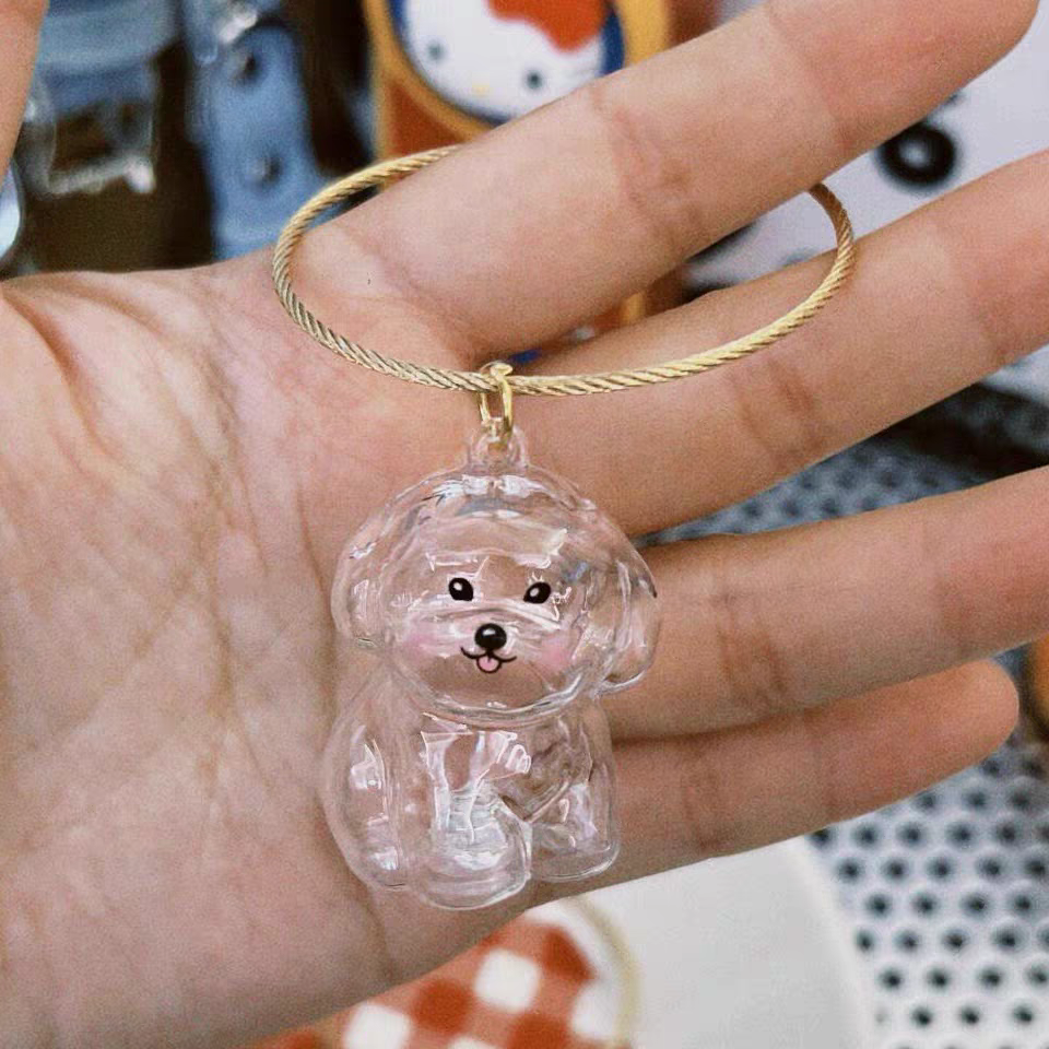 2 Pcs Dog Hair Storage Pendant Keychain