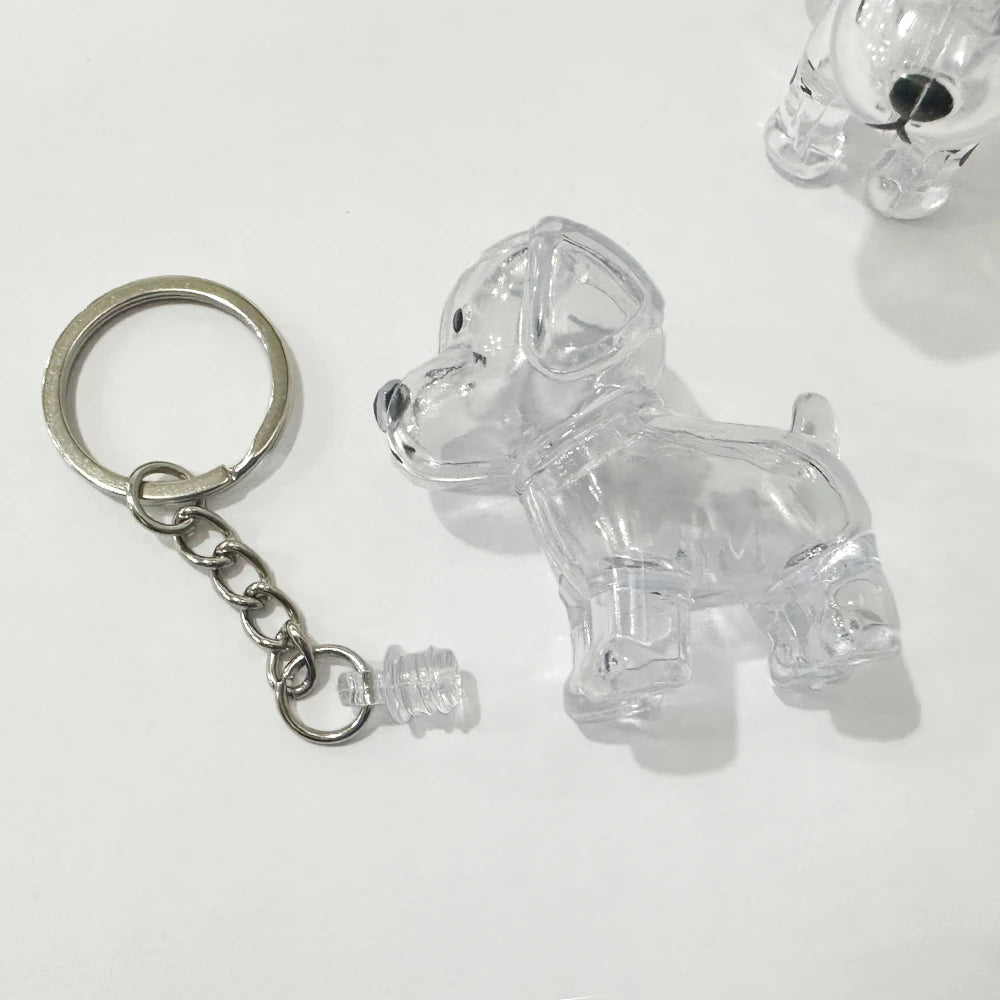 2 Pcs Dog Hair Storage Pendant Keychain