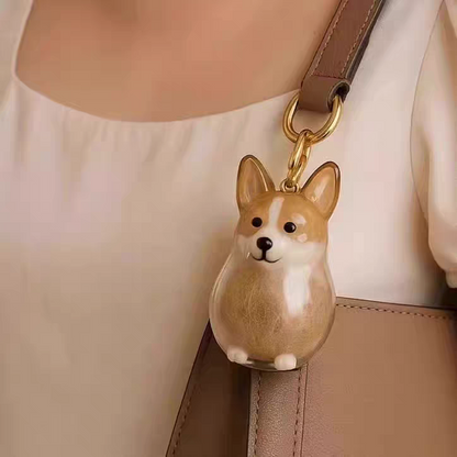 2 Pcs Dog Hair Storage Pendant Keychain